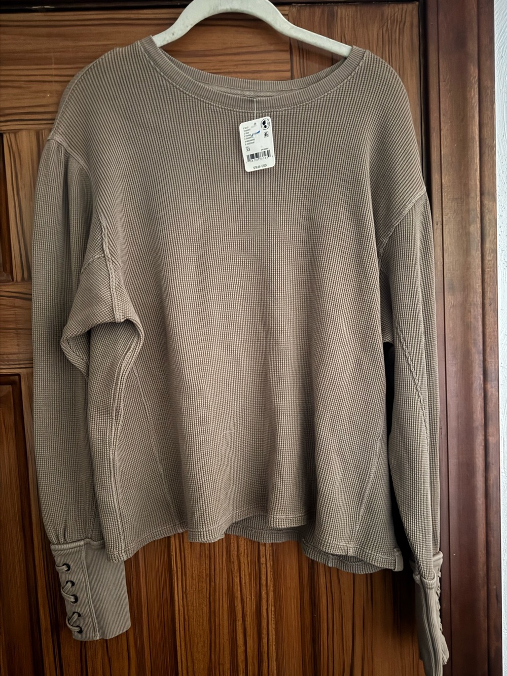 NWT Free People Lapis Cuff Crew Long Sleeve Shirt XS